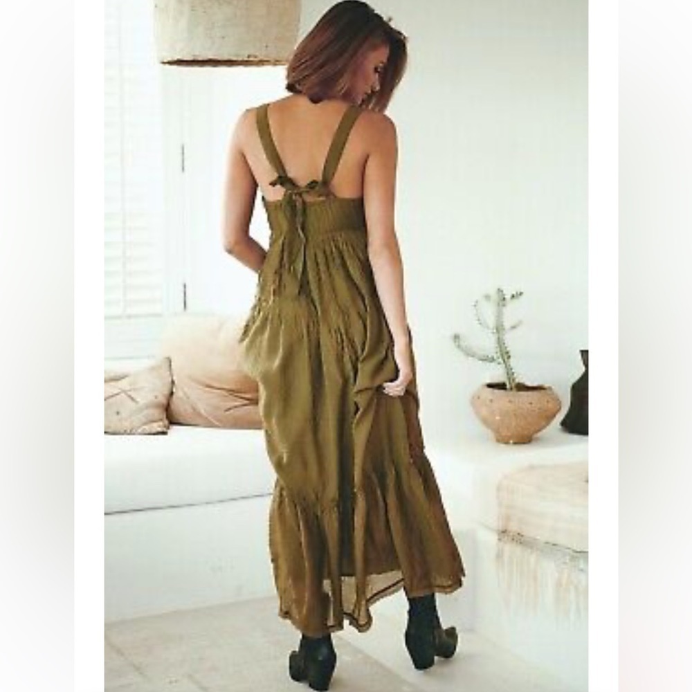 Free People Frankie Pintuck Maxi Dress Size Small, oversized - Picture 7 of 16